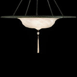 White Classic Scudo Saraceno with Metal Ring Suspension by Fortuny