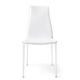 Aida CS-1452 Dining Chair by Calligaris by CDL (Casa Di Luce Collection), Frame - Seat Colors: Matt Grey Metal / Grey Reg.Leather, Matt Optic White Metal / Optic White Reg.Leather, Matt Black / Black Reg. Leather, Matt Taupe / Taupe Reg. Leather, , | Casa Di Luce Lighting