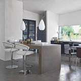 New York CB-1088-LH Adjustable Swivel Bar Stool by Calligaris by CDL (Casa Di Luce Collection), Seat Colors: Black Leather, Optic White Leather, Coffee Leather, Taupe Leather, , | Casa Di Luce Lighting