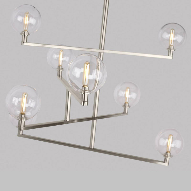 Gambit Chandelier by Tech Lighting, Finish: Brass Aged, Nickel Satin, Light Option: Incandescent, LED,  | Casa Di Luce Lighting