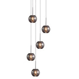 Gemma 5 Light Suspension by Viso, Color: Amber, Clear, Smoke, , | Casa Di Luce Lighting