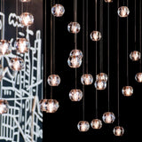 Gemma 9 Light Suspension by Viso, Color: Amber, Smoke, Clear, , | Casa Di Luce Lighting