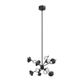 Geode LED Chandelier by Kuzco, Color: Black, Size: Small, | Casa Di Luce Lighting
