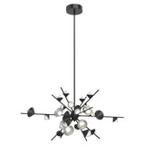 Geode LED Chandelier by Kuzco, Color: Black, Size: Large, | Casa Di Luce Lighting