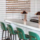 Damo Simple Table Lamp by Seed Design, Finish: Chrome, Copper, Matt Black, Matt White-Axo Light, Champagne Gold, , | Casa Di Luce Lighting