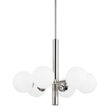 Polished Nickel 6 Light Stella Chandelier by Mitzi