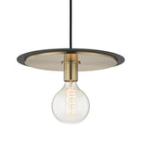 Milo Pendant by Mitzi, Color: Black, Finish: Brass Aged, Size: Large | Casa Di Luce Lighting