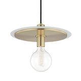 Milo Pendant by Mitzi, Color: White, Finish: Brass Aged, Size: Large | Casa Di Luce Lighting