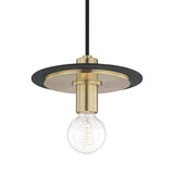 Milo Pendant by Mitzi, Color: Black, White, Finish: Brass Aged, Nickel Polished, Size: Small, Large | Casa Di Luce Lighting