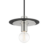 Milo Pendant by Mitzi, Color: Black, Finish: Nickel Polished, Size: Small | Casa Di Luce Lighting