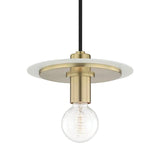 Milo Pendant by Mitzi, Color: Black, White, Finish: Brass Aged, Nickel Polished, Size: Small, Large | Casa Di Luce Lighting