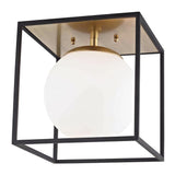 Aira Flushmount by Mitzi, Finish: Aged Brass/Black-Mitzi, Size: Large, | Casa Di Luce Lighting