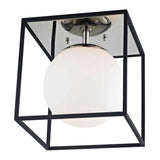 Aira Flushmount by Mitzi, Finish: Polished Nickel/Black-Mitzi, Size: Small, | Casa Di Luce Lighting