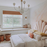 Coco Chandelier by Mitzi, Finish: Aged Brass/Soft Off White-Mitzi, Polished Nickel/Black-Mitzi, Number of Lights: 5, 7, | Casa Di Luce Lighting