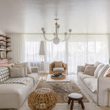 Coco Chandelier by Mitzi, Finish: Aged Brass/Soft Off White-Mitzi, Polished Nickel/Black-Mitzi, Number of Lights: 5, 7, | Casa Di Luce Lighting