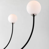 Coco Chandelier by Mitzi, Finish: Aged Brass/Soft Off White-Mitzi, Polished Nickel/Black-Mitzi, Number of Lights: 5, 7, | Casa Di Luce Lighting