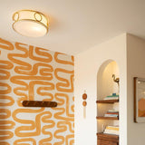 Jade Flushmount by Mitzi, Finish: Gold Leaf, Gold Leaf/Cream-Mitzi, Gold Leaf/Navy-Mitzi, , | Casa Di Luce Lighting