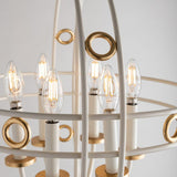 Jade Chandelier by Mitzi, Finish: Gold Leaf, Gold Leaf/Cream-Mitzi, Gold Leaf/Navy-Mitzi, Size: Small, Large, | Casa Di Luce Lighting