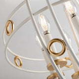 Jade Chandelier by Mitzi, Finish: Gold Leaf, Gold Leaf/Cream-Mitzi, Gold Leaf/Navy-Mitzi, Size: Small, Large, | Casa Di Luce Lighting