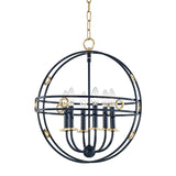 Jade Chandelier by Mitzi, Finish: Gold Leaf, Gold Leaf/Cream-Mitzi, Gold Leaf/Navy-Mitzi, Size: Small, Large, | Casa Di Luce Lighting