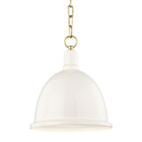 Blair Pendant by Mitzi, Finish: Aged Brass/Cream-Mitzi, Size: Small, | Casa Di Luce Lighting