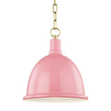 Blair Pendant by Mitzi, Finish: Aged Brass/Pink-Mitzi, Size: Small, | Casa Di Luce Lighting