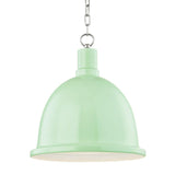 Blair Pendant by Mitzi, Finish: Polished Nickel/Mint-Mitzi, Size: Small, | Casa Di Luce Lighting