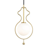 Abigail Pendant by Mitzi, Finish: Brass Aged, Nickel Polished, , | Casa Di Luce Lighting