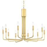 Brigitte Chandelier by Mitzi, Finish: Brass Aged, Number of Lights: 10, | Casa Di Luce Lighting