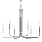 Brigitte Chandelier by Mitzi, Finish: Nickel Polished, Number of Lights: 6, | Casa Di Luce Lighting