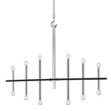 Colette Linear Chandelier by Mitzi, Finish: Polished Nickel/Black-Mitzi, , | Casa Di Luce Lighting