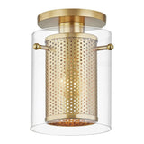 Elanor Flushmount by Mitzi, Finish: Brass Aged, Nickel Polished, , | Casa Di Luce Lighting