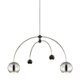 Polished Nickel/Black 4 Light Willow Chandelier by Mitzi
