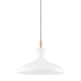 Cassidy Pendant by Mitzi, Finish: Aged Brass/Soft Off White-Mitzi, Size: Small, | Casa Di Luce Lighting