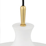 Cassidy Pendant by Mitzi, Finish: Aged Brass/Soft Off White-Mitzi, Polished Nickel/Black-Mitzi, Size: Small, Large, | Casa Di Luce Lighting