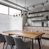 Ling 6 Linear Suspension by Seed Design, Finish: Black/Copper, White/Brass, , | Casa Di Luce Lighting