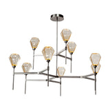 Hedra Belvedere Chandelier by Hammerton, Color: Chilled Bronze-Hammerton Studio, Finish: Black Matte, Size: Large | Casa Di Luce Lighting