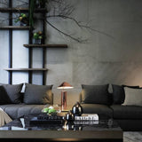 Damo Simple Table Lamp by Seed Design, Finish: Chrome, Copper, Matt Black, Matt White-Axo Light, Champagne Gold, , | Casa Di Luce Lighting