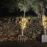 White Tobia Pitchfork Floor Lamp by Karman