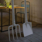 White Tobia Pitchfork Floor Lamp by Karman