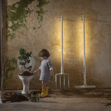White Tobia Pitchfork Floor Lamp by Karman