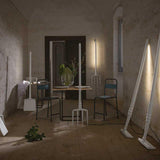 White Tobia Pitchfork Floor Lamp by Karman
