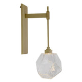 Gem Tempo Sconce by Hammerton, Color: Clear, Finish: Gilded Brass, | Casa Di Luce Lighting