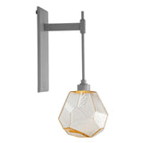 Gem Tempo Sconce by Hammerton, Color: Amber, Finish: Metallic Beige Silver, | Casa Di Luce Lighting
