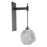 Gem Tempo Sconce by Hammerton, Color: Clear, Finish: Nickel Satin, | Casa Di Luce Lighting