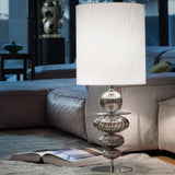 Igloo Table Lamp by Sylcom, Color: Amber, Ivory, Milk White Clear - Sylcom, Clear, Blue, Smoke - Vistosi, Grey, 24 Kt Gold - Sylcom, Topaz - Sylcom, Finish: Polish Chrome, Polish Gold, Size: Small, Medium, Large | Casa Di Luce Lighting