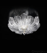 Loredan Ceiling Light by Sylcom, Color: Clear, Amber Graniglia - Sylcom, Clear Graniglia - Sylcom, 24 Kt Gold - Sylcom, Finish: White, Polish Gold, Size: Small, Medium, Large | Casa Di Luce Lighting