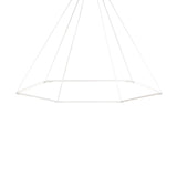 Matte White Z-Bar Honeycomb LED Pendant by Koncept