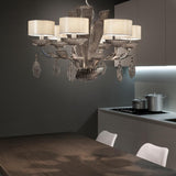 Isbel 6 Chandelier by Masiero, Color: Smoke, Transparent, , | Casa Di Luce Lighting