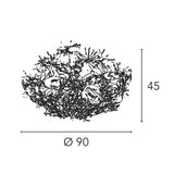 Ispirazione 1350-PL8L Ceiling Light by Bellart by Bellart, Finishing: Black Nickel, Chromium Bath, Gold Bath, , | Casa Di Luce Lighting